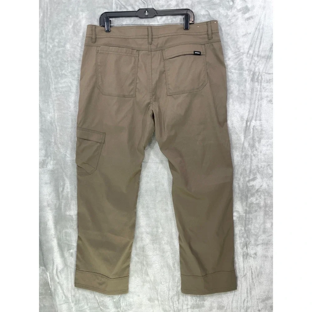 Prana Stretch Zion Pants Men's 38x32 Brown Relaxed Fit Outdoor Hiking 2056941